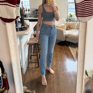 Madewell full length classic straight jeans